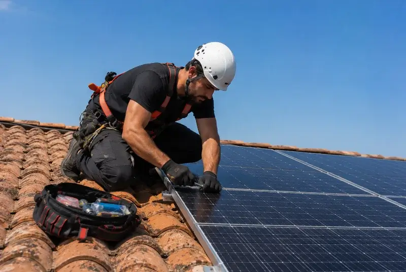 Maintenance et monitoring de panneaux solaires à Saint-Jean-d'Angle