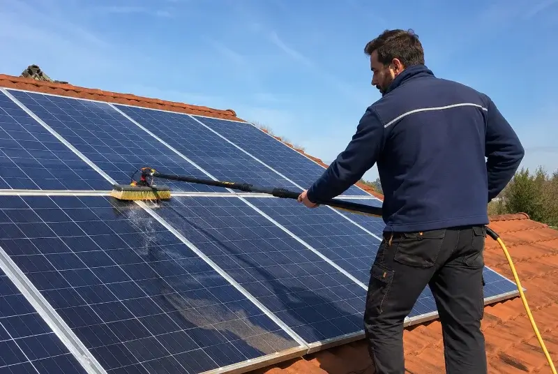 Nettoyage et entretien de panneaux solaires à Saint-Jean-d'Angle